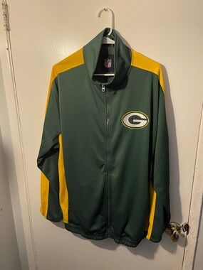 NFL Green and Gold Full-Zip Team Track Jacket